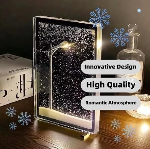 Snowy lamp Pro, Snowy Night Street lamp DIY Materials Street Flowing lamp Snowflake lamp for Family and Kids-Handmade DIY Snow Scenery Street Light, Decor for Boys and Girls (DIY Snow lamp)