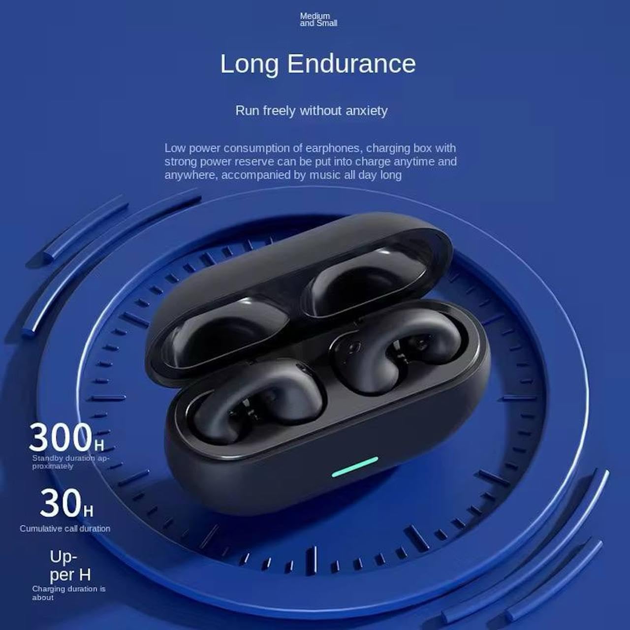 Wireless Earbuds Wireless Bluetooth TWS Bluetooth Sports Ear Clip Buds 5.3 Clip-on Earphone Ear Clip Headset Earbuds Bone Conduction