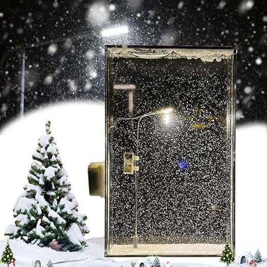 Snowy lamp Pro, Snowy Night Street lamp DIY Materials Street Flowing lamp Snowflake lamp for Family and Kids-Handmade DIY Snow Scenery Street Light, Decor for Boys and Girls (DIY Snow lamp)