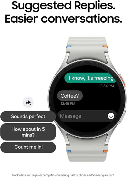 Smartwatch : Galaxy AI-Powered Watch, BT+LTE+GPS | Always-On Display | 5ATM & IP68 | Health insights, Fitness Tracking | HR, SpO2, BP & ECG Monitor | 1-Year Warranty | 15-Day Easy Returns + Free ANC Earbuds