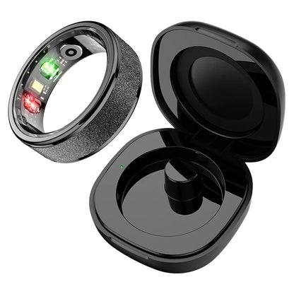 Smart Ring with Charging Case for Men Women, Health and Sleep Monitor, 5ATM Waterproof, Multi-sport Mode