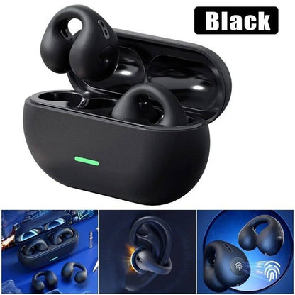 Wireless Earbuds Wireless Bluetooth TWS Bluetooth Sports Ear Clip Buds 5.3 Clip-on Earphone Ear Clip Headset Earbuds Bone Conduction