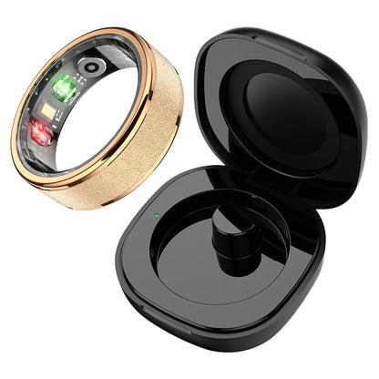 Smart Ring with Charging Case for Men Women, Health and Sleep Monitor, 5ATM Waterproof, Multi-sport Mode