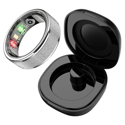 Smart Ring with Charging Case for Men Women, Health and Sleep Monitor, 5ATM Waterproof, Multi-sport Mode