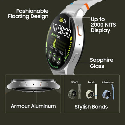 Smartwatch : Galaxy AI-Powered Watch, BT+LTE+GPS | Always-On Display | 5ATM & IP68 | Health insights, Fitness Tracking | HR, SpO2, BP & ECG Monitor | 1-Year Warranty | 15-Day Easy Returns + Free ANC Earbuds