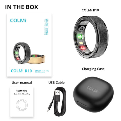 Smart Ring with Charging Case for Men Women, Health and Sleep Monitor, 5ATM Waterproof, Multi-sport Mode