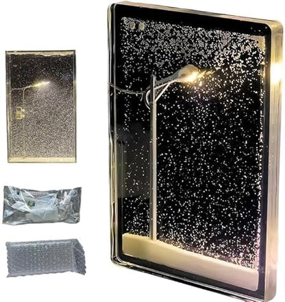 Snowy lamp Pro, Snowy Night Street lamp DIY Materials Street Flowing lamp Snowflake lamp for Family and Kids-Handmade DIY Snow Scenery Street Light, Decor for Boys and Girls (DIY Snow lamp)