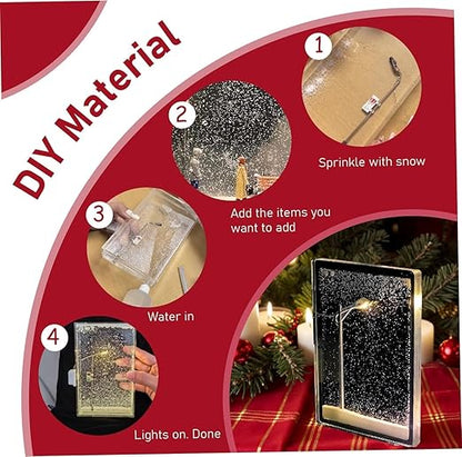 Snowy lamp Pro, Snowy Night Street lamp DIY Materials Street Flowing lamp Snowflake lamp for Family and Kids-Handmade DIY Snow Scenery Street Light, Decor for Boys and Girls (DIY Snow lamp)