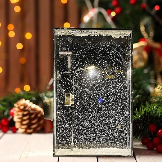 Snowy lamp Pro, Snowy Night Street lamp DIY Materials Street Flowing lamp Snowflake lamp for Family and Kids-Handmade DIY Snow Scenery Street Light, Decor for Boys and Girls (DIY Snow lamp)